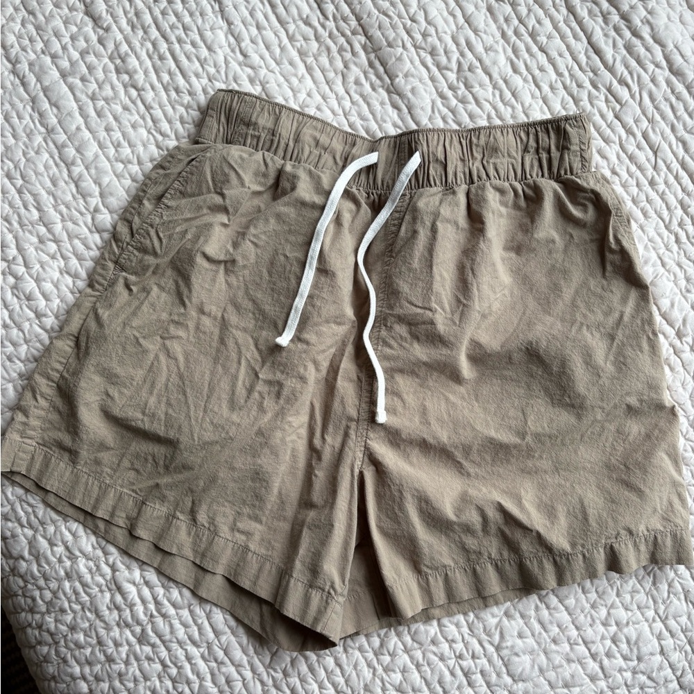 Buck Mason Mainstay cotton Catalina shorts, light olive